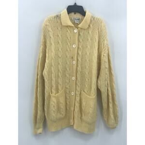 Vintage Adele Joyce Women's Front Buttons Cardigan Sweater Long Sleeves Granny